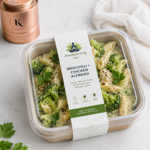 Broccoli Chicken Alfredo Chicken Alfredo Meal Prep Healthy Chicken Alfredo High Protein Pasta Healthy Pasta Meal Healthy Meal Prep South Africa Meal Prep Johannesburg Healthy Lunch Healthy Dinner Fresh Prepared Meals Healthy Food Delivery Fitness Meals Awakening ZA Meal Prep