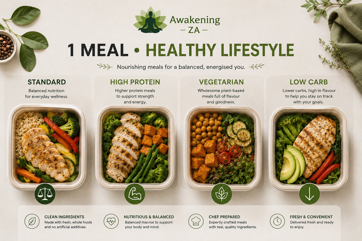 7 Day Meal Prep - 1 Meal Per Day